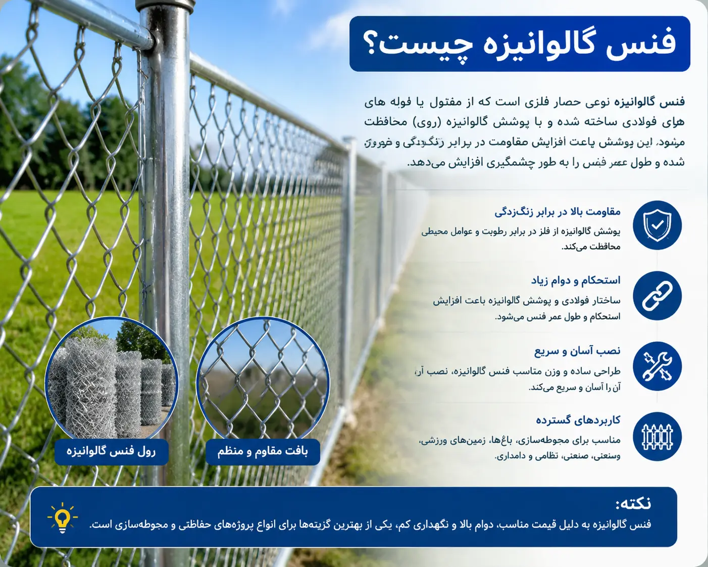 فنس گالوانیزه چیست